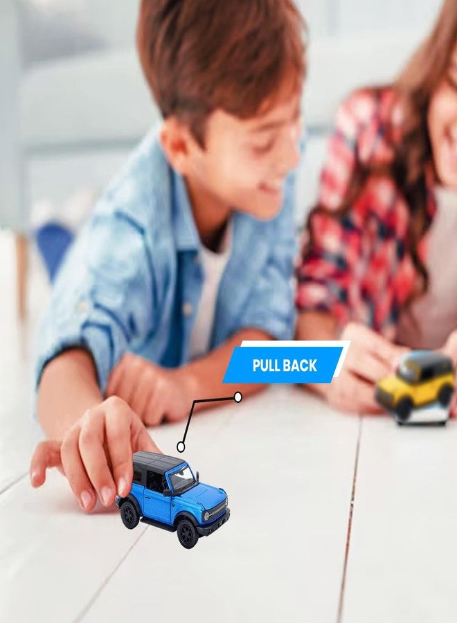 آر إم زد سيتي سيارة لعبة فورد برونكو باد لاندز 2023 ذات السقف الصلب من آر إم زد سيتي، مصنوعة من المعدن المصبوب، مقاس 5 بوصات، بمقياس 1:36 | سيارة مرخصة قابلة للتحصيل مع أبواب قابلة للفتح وآلية سحب للخلف | سلسلة عالمية لعشاق السيارات | أزرق - Image 5